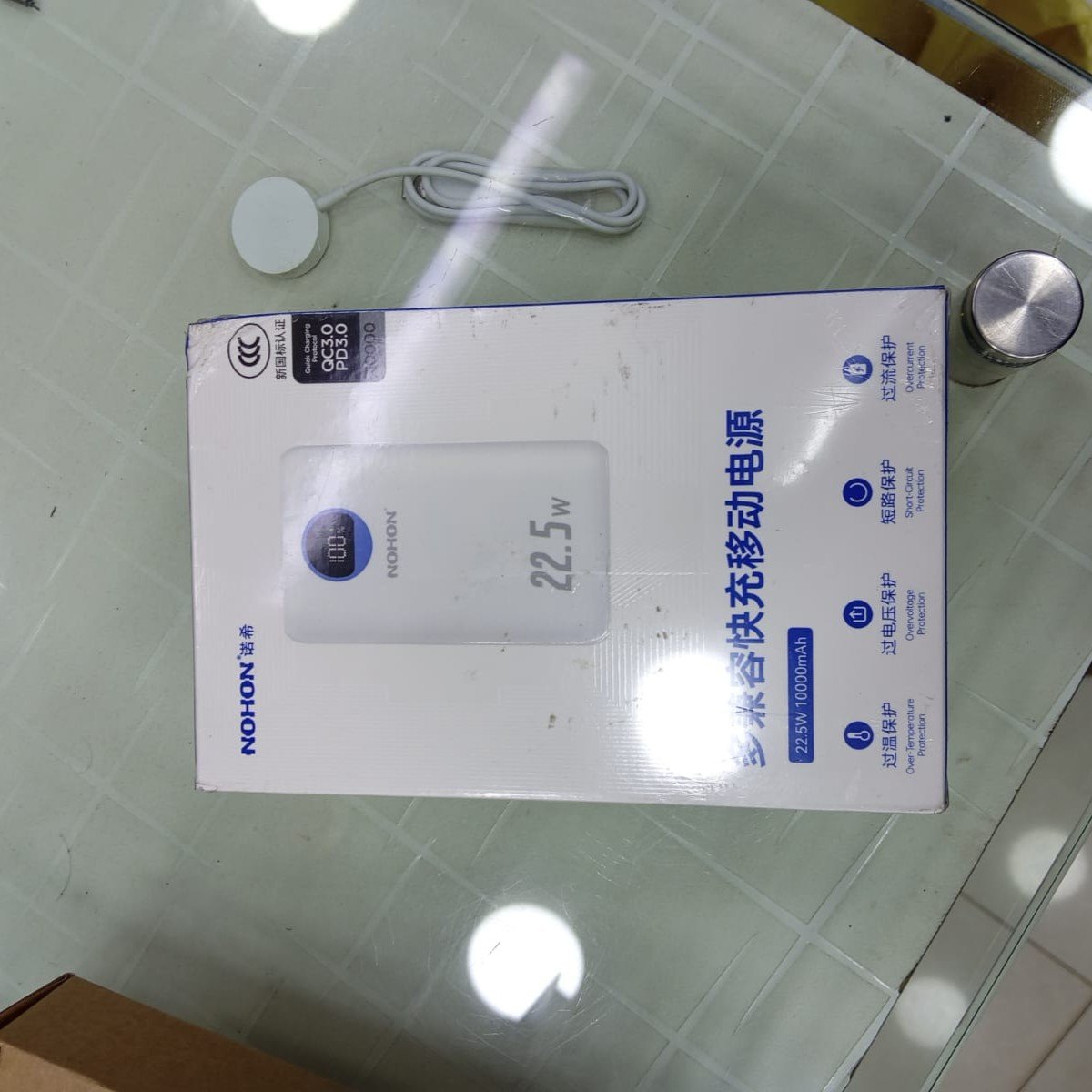 NOHON 10000mAh Power Bank | 22.5W Fast Charging | PD 3.0 + QC 3.0 | Digital LED Display | Slim Portable Charger